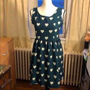 Green heart dress.